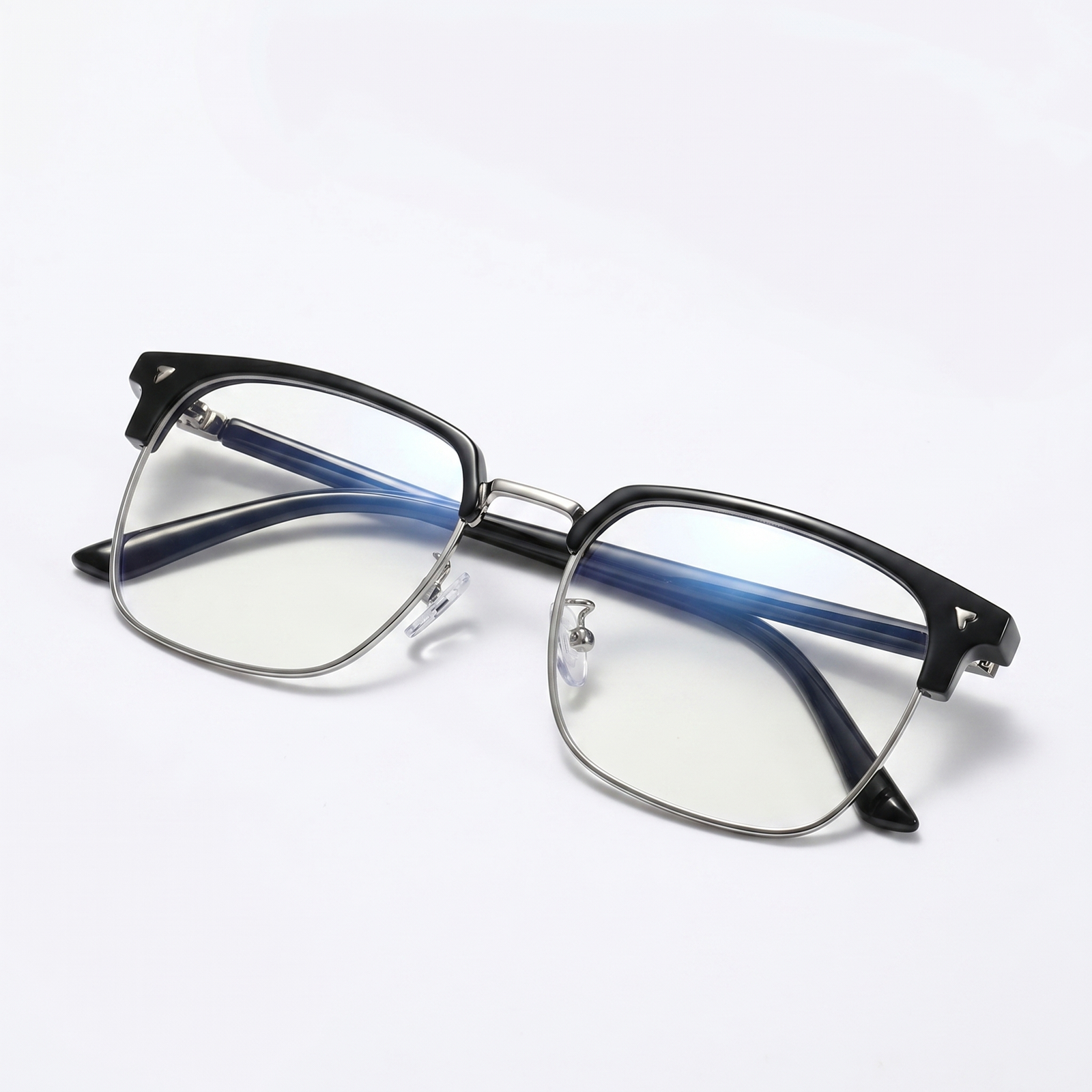 Clear frame blue-light blocking glasses