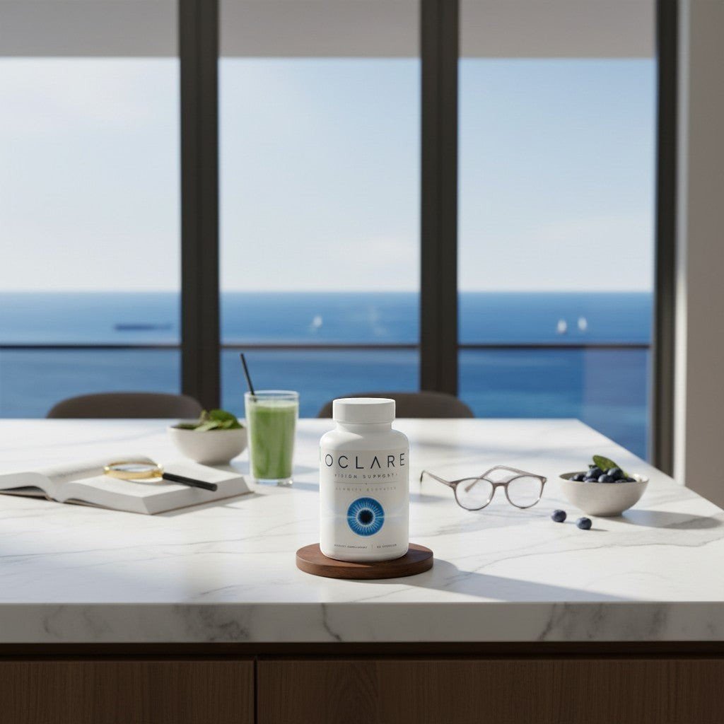 Oclaré Vision Support+ on a modern desk with morning light
